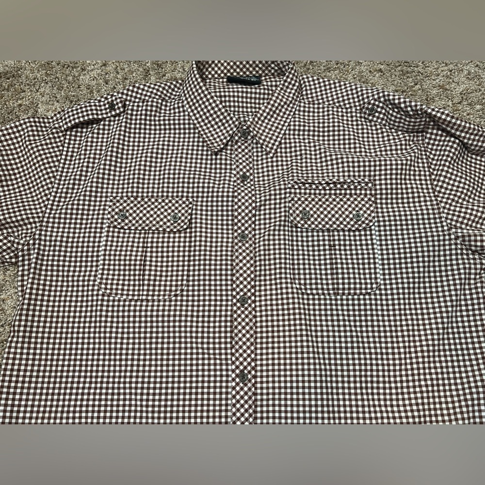 Blue Ink New York Mens Long Sleeve Button Up Shirt 3XL Red White Plaid - Picture 7 of 11